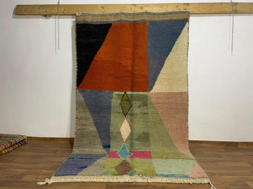 Mehrfarbige Berber-Tapis aus Leinen, 300 cm x 150 cm