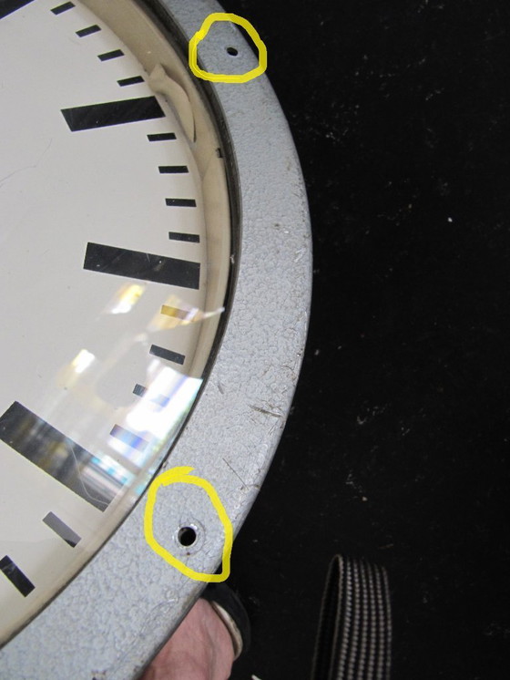 Image 1 of Vintage Double-Sided Clock Station Clock NUFA