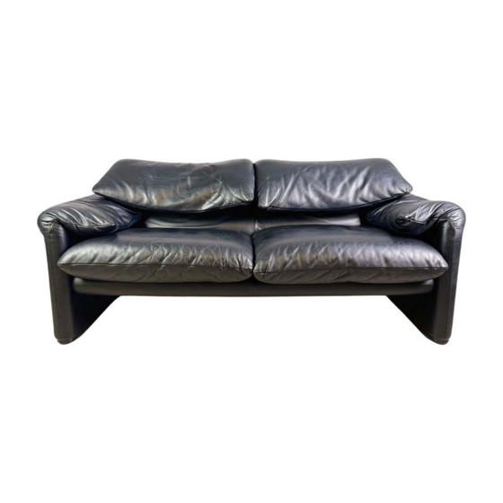 Image 1 of Cassina Maralunga Zweisitzer Sofa Couch Vico Magistretti Leder