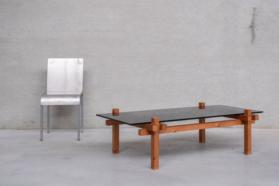 Image 1 of Tavolino da caffè di metà secolo in legno/smalto fumé