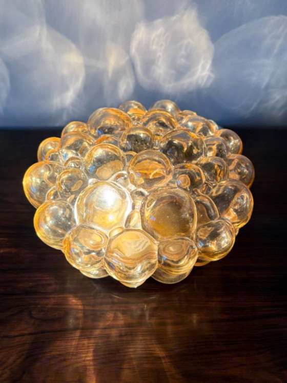 60s Tynell Bubble Glas Wall or ceiling Lamp Amber Gold – Helena Tynell, Ceiling lights, Metal (photo 8 of 12)