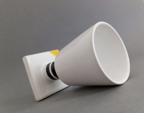 Image 1 of Juraj Mihalik postmodern/pop art footed cup - Art4 Ergo Keramik 1980s