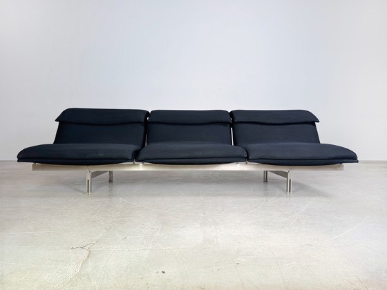 Image 1 of Saporiti Italia Wave Sofa Giovanni Offredi 1970 ontwerp met drie zitplaatsen