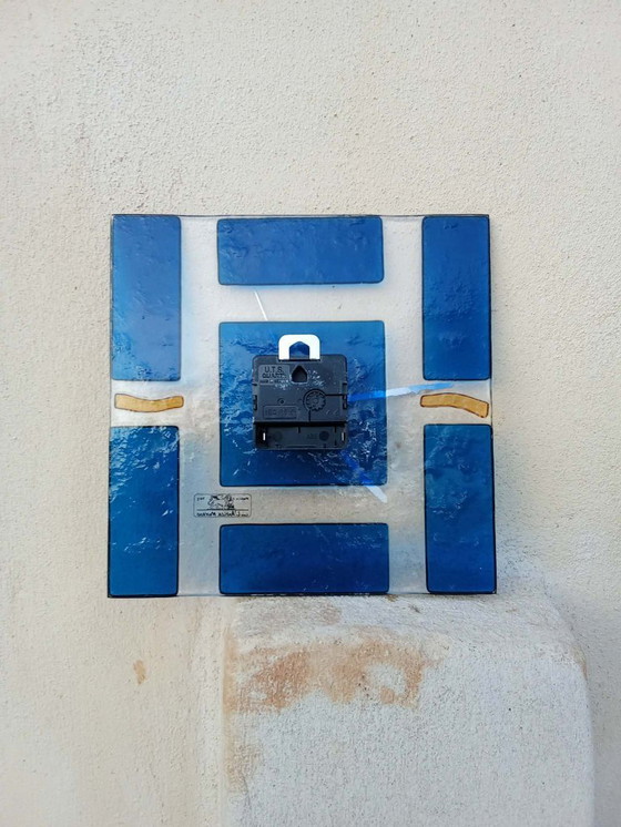 Image 1 of Vintage wandklok – Murano glas – 23 × 23 cm
