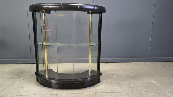 Image 1 of Hollywood-Regency-Bar mit drei Barhockern, 1970er Jahre – Italien