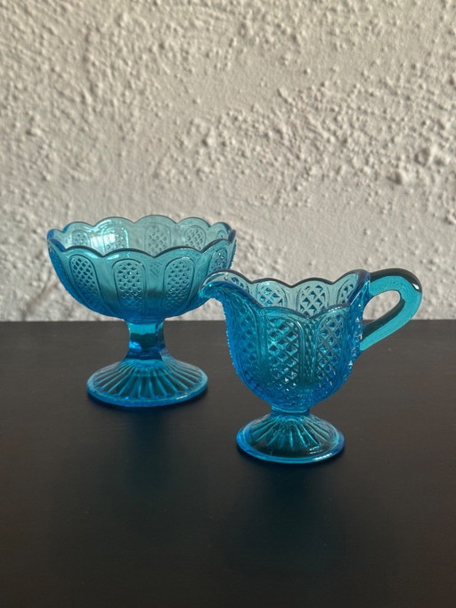 Set vintage Nuutajärvi Schaaltje e Melkkan (modello 5514) – tafelaccessoires, Glass (photo 2 of 8)