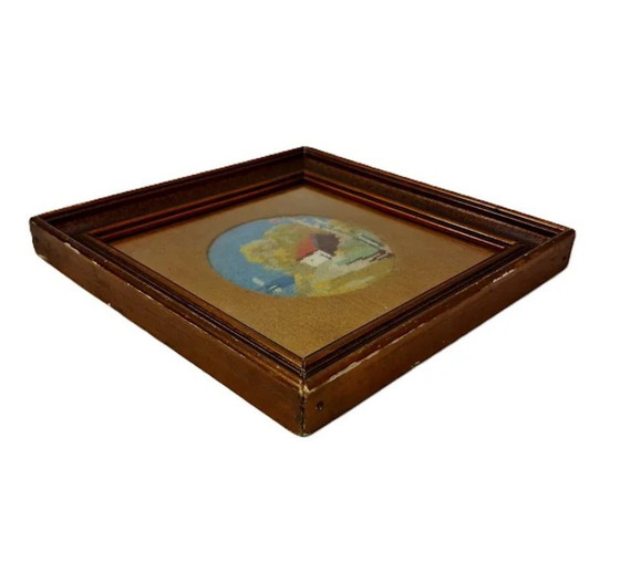 Image 1 of Arazzo Gobelin d'epoca: arte tessile incorniciata di un'epoca pacifica