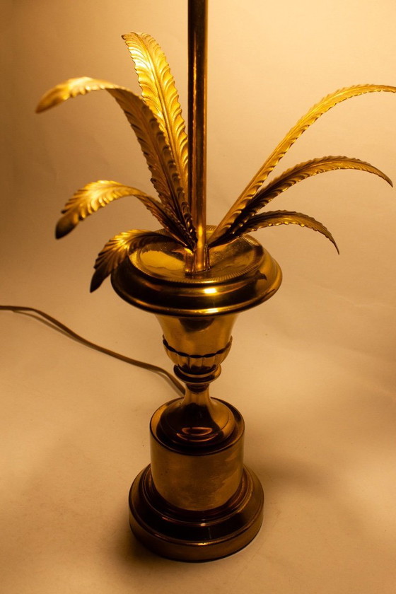 Image 1 of 80's brass neoclassical table lamp Maison Charles