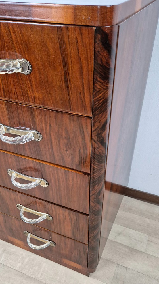 Cómoda Art Déco Veneciana con 5 Cajones, 1940 – Italian Manufacturing, Wood (photo 19 of 29)