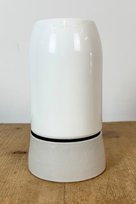 Lampadario vintage in porcellana bianca, anni '70 – Plafoniere, Glass, Ceramic (photo 3 of 11)