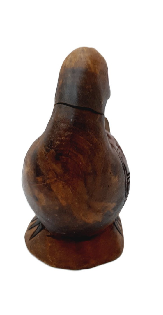 Image 1 of Hand carved and painted wooden bird, duck, figure