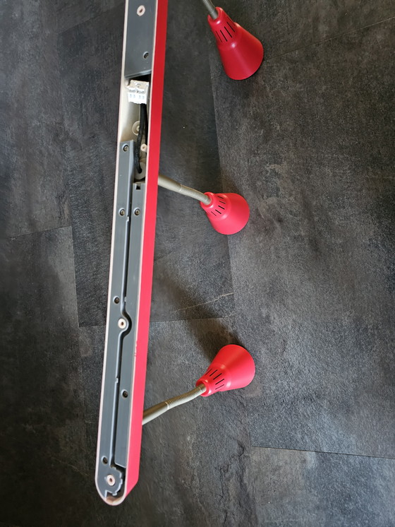 Image 1 of Ikea KVART, vintage rail with 3 flexible spotlights