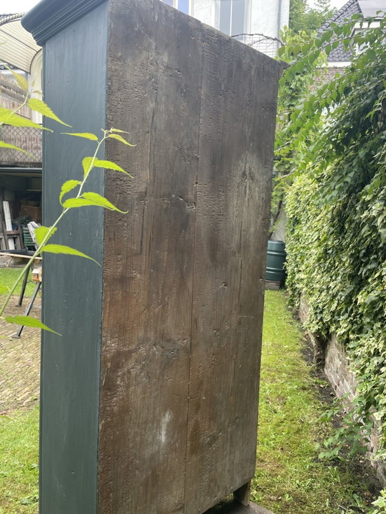 Image 1 of 18E Eeuwse Kledingkast Keukenkast Halkast Legkast Frans  Antiek