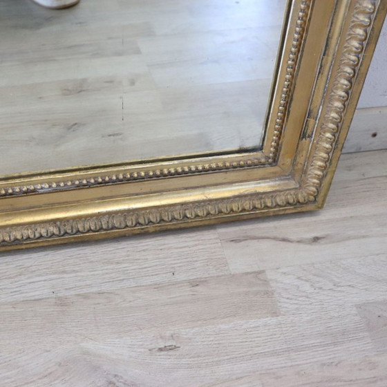 Image 1 of Large Antique Wall Mirror in Gilded Wood, Italy 19th Century