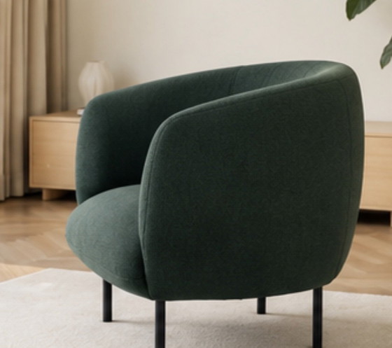 FÉST Amsterdam Fauteuil, Vert Foncé, Excellent État, Livraison Gratuite !, FEST, Textile, Métal (photo 2 sur 7)