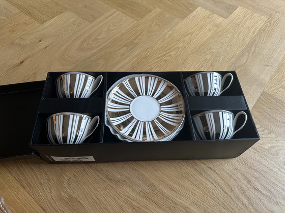 Image 1 of POLS POTTEN tea cup with saucer - 4 pieces