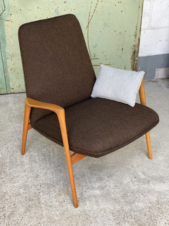 Set van 2 Scandinavisch moderne design fauteuils Hallingdal kersenhout – Textile, Wood (photo 10 of 12)