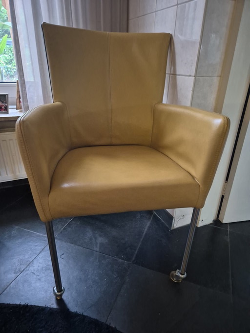 Chaises de salle à manger en cuir sur roulettes différentes couleurs 6 pièces