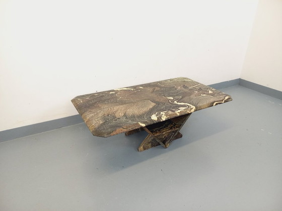 Image 1 of Vintage marmeren salontafel uit de jaren 70.