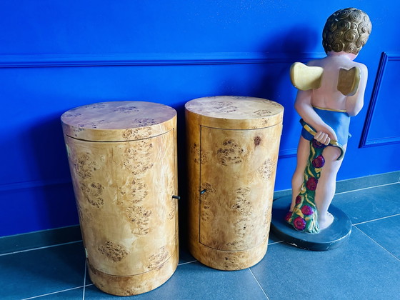 Zeldzame Lemon Furniture Nachtkastjes Constant Van Burl By Yaniv Chen – Brass, Wood (photo 12 of 15)