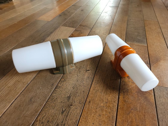 Image 1 of Porseleinen vintage wandlamp van Ifö Electric met 2 lichtpunten, groene jaren 60 lamp  ontworpen door Sigvard Bernadotte