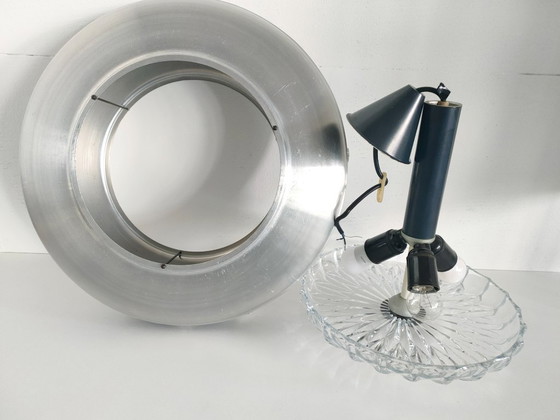 Vintage Mid-Century Space Age UFO Pendant Lamp/ Aluminum & Cut Glass (1960s/1970s) – Ceiling lights, Other (photo 13 of 27)