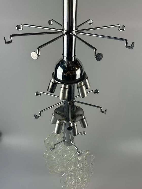 Image 1 of 60s 70s kroonluchter Kroonluchter "Ragnatela" Murano glas Space Age