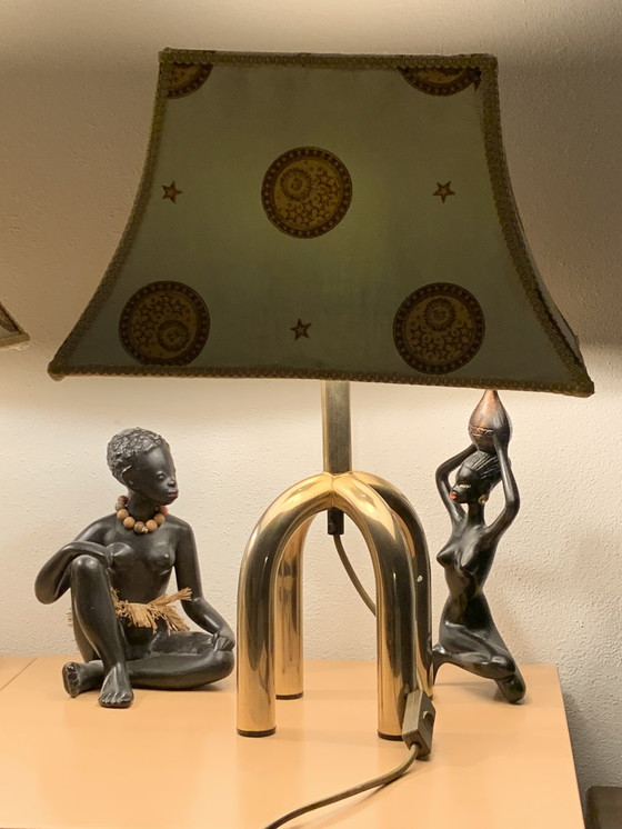 Image 1 of Table lamps with brass lamp base