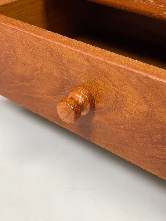 Image 1 of Vintage Wall Shelf With Drawers, Dyrlund, Solid Teak, Denmark 1970's