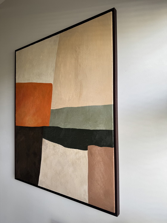 Abstract Painting (100x120 cm) Horizon No. 1 🧡🌾 – Atelier Beau, Paintings & Drawings, Wood, Canvas (photo 7 of 8)