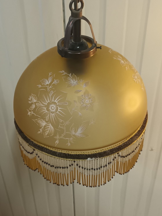 Koppel Vintage Hanglamp Met Kralen – Hanglampen, Copper, Glass (photo 5 of 15)