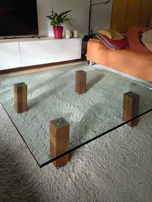 Van Beek glass coffee table