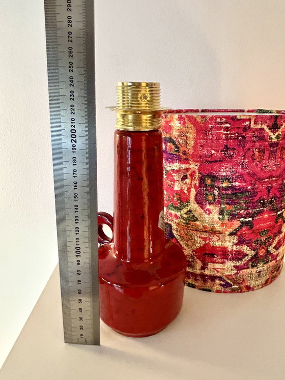 Image 1 of Zomerlamp geschikt voor buiten - gemaakt van een vaas uit het midden van de vorige eeuw, hergebruikt