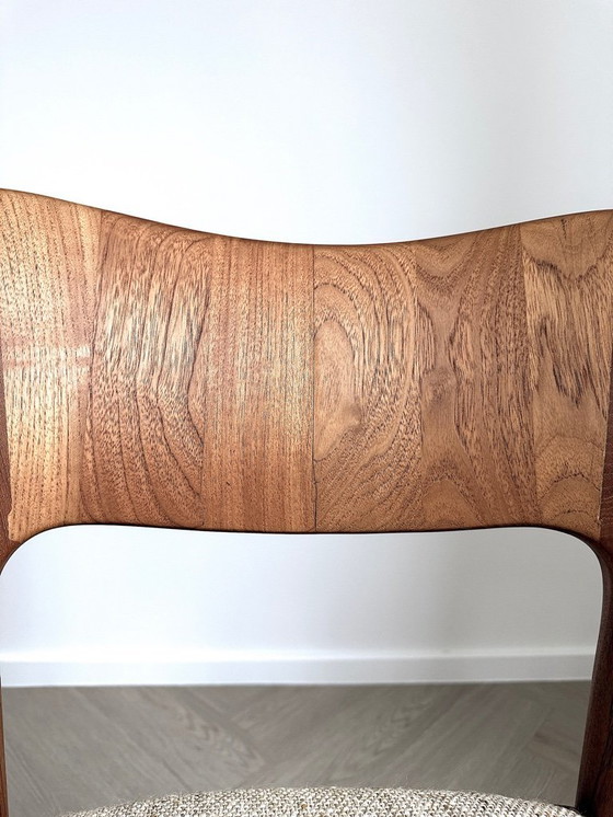 Image 1 of Vintage . 4er-Set Niels Koefoed Stühle . Hornslet . Dänemark. 60er Jahre . Esszimmerstühle Teakholz . original Bezug