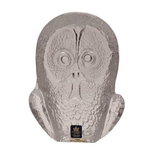 Image 1 of Gufo di cristallo svedese di Mats Jonasson, fine del XX secolo