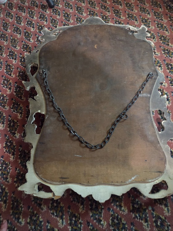 Image 1 of Dutch Trumeau mirror from the 19th century - Rococo style