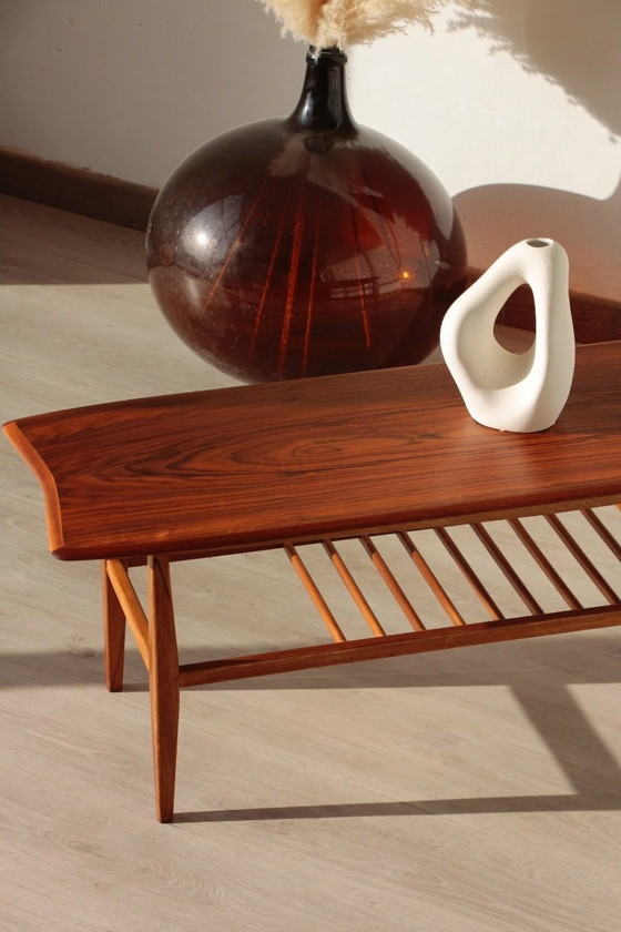 Image 1 of Vintage Everest Coffee Table in Walnut – "Surfboard" Style (1960s)
