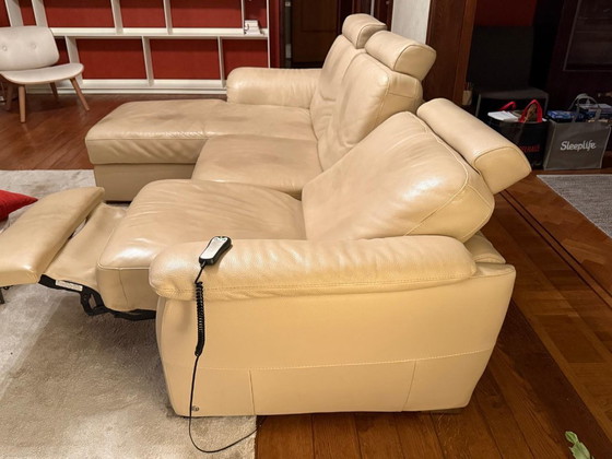 Image 1 of Divano 3 posti con chaise longue e relax elettrico