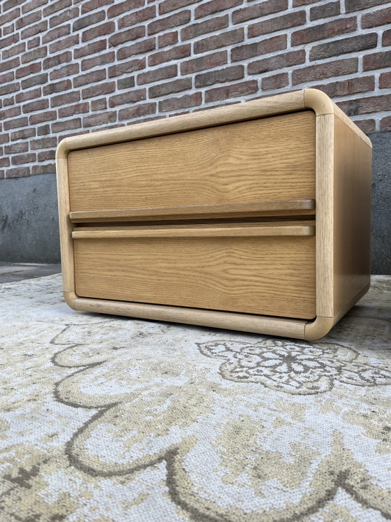 Ensemble vintage de commodes en chêne clair style Space Age années 1970 – Wood (photo 8 of 15)