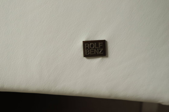 Image 1 of Rolf Benz Dono bank van Christian Werner in wit leer, jaren 90