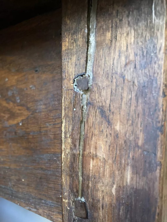 Image 1 of Table de ferme carrée en chêne massif