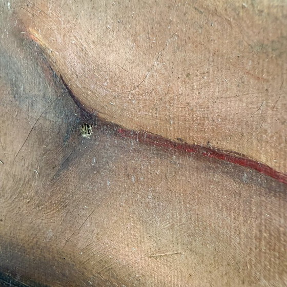 Image 1 of Antikes Ölgemälde einer liegenden weiblichen Aktfigur