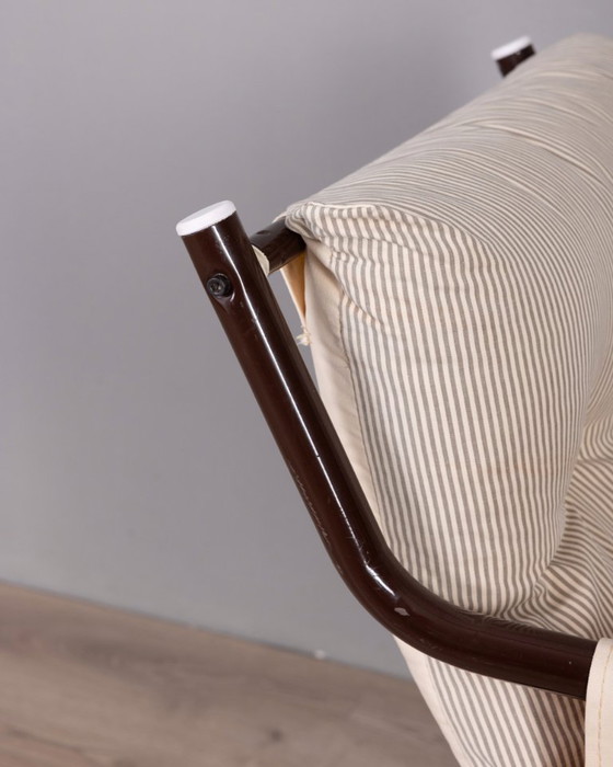 Image 1 of Poltrona vintage anni '70 in metallo e tessuto, design scandinavo.