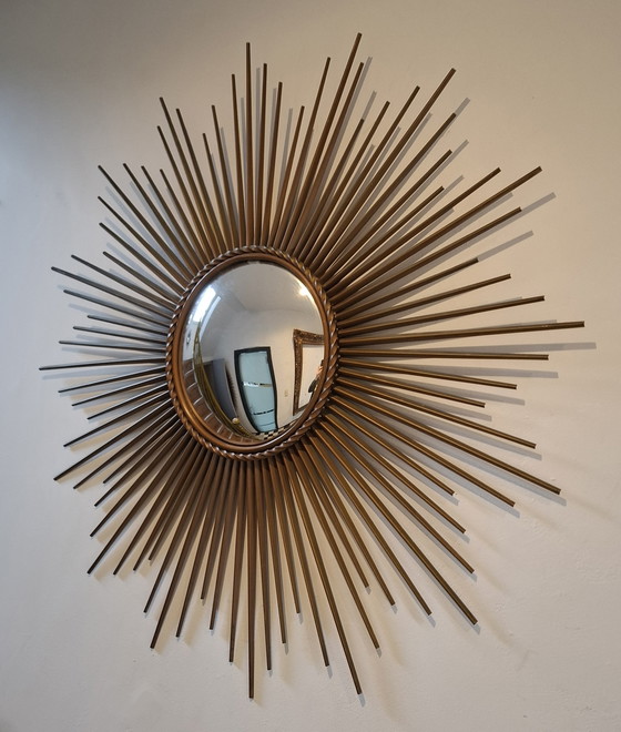 Image 1 of Espejo solar de 83 cm de Chaty Vallauris, firmado en 1960.