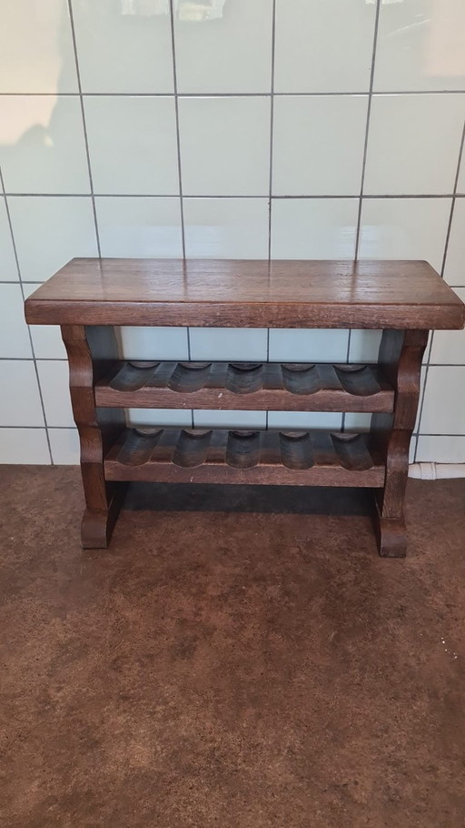 Portabottiglie in rovere massello