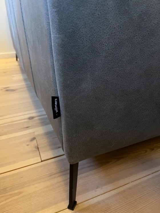 Image 1 of Vilmers: sofá de cuero (4 plazas) y reposapiés