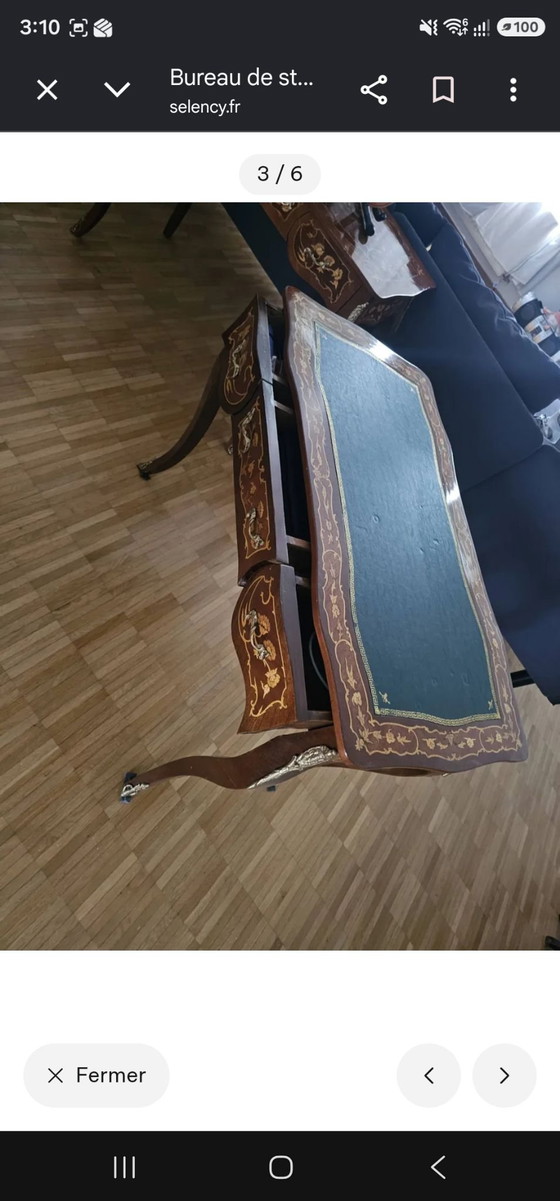 Scrivania in stile barocco, 3 cassetti, casa pedrino, Scrivanie, Legno, Marrone (foto 4 di 6)