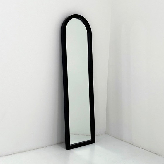 Image 1 of Zwarte spiegel met lijst van Anna Castelli Ferrieri voor Kartell, jaren 80