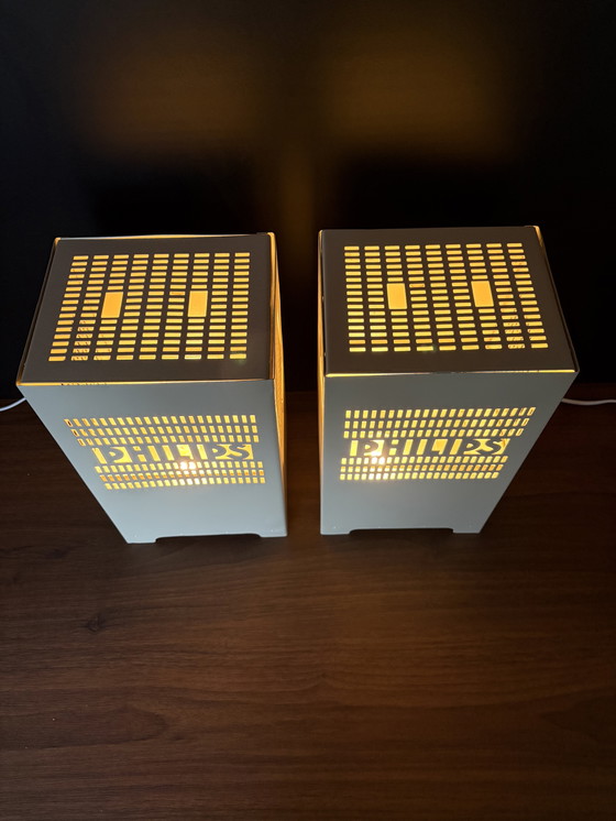 Image 1 of 2x Philips vintage tafellamp
