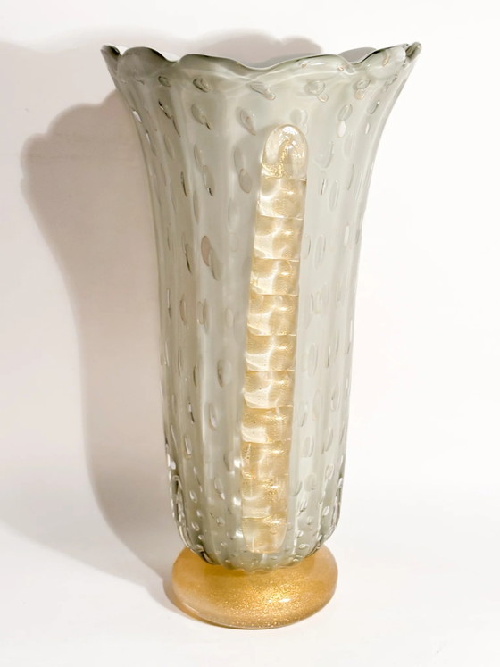 Murano Bullicante Glass Vase by Barovier & Toso, 1960s – Murano Glass (photo 13 of 16)